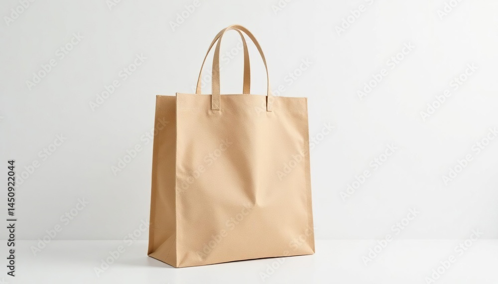 Stylish canvas shopping bag, white background , white background, retail, shopping bag Stylish canvas shopping bag, white background , white background, retail, shopping bag