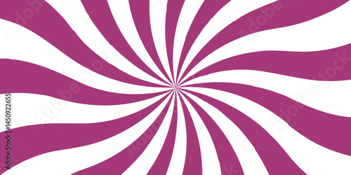 Abstract Twisted sunburst with rays Background. Candy geometric radiation background. Vector spiral wavy lines, sweet lollipop candy, fruit yogurt or marshmallow. cartoon style, sunlight, sunburst.