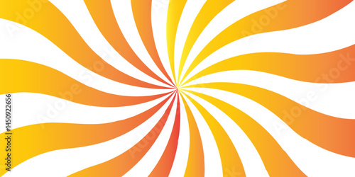 Abstract Twisted sunburst with rays Background. Candy geometric radiation background. Vector spiral wavy lines, sweet lollipop candy, fruit yogurt or marshmallow. cartoon style, sunlight, sunburst.