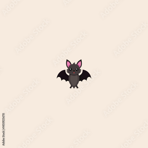 Colorful Bat icon flat vector design.