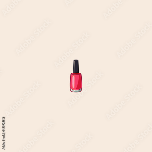 Colorful nail polish icon flat vector design.