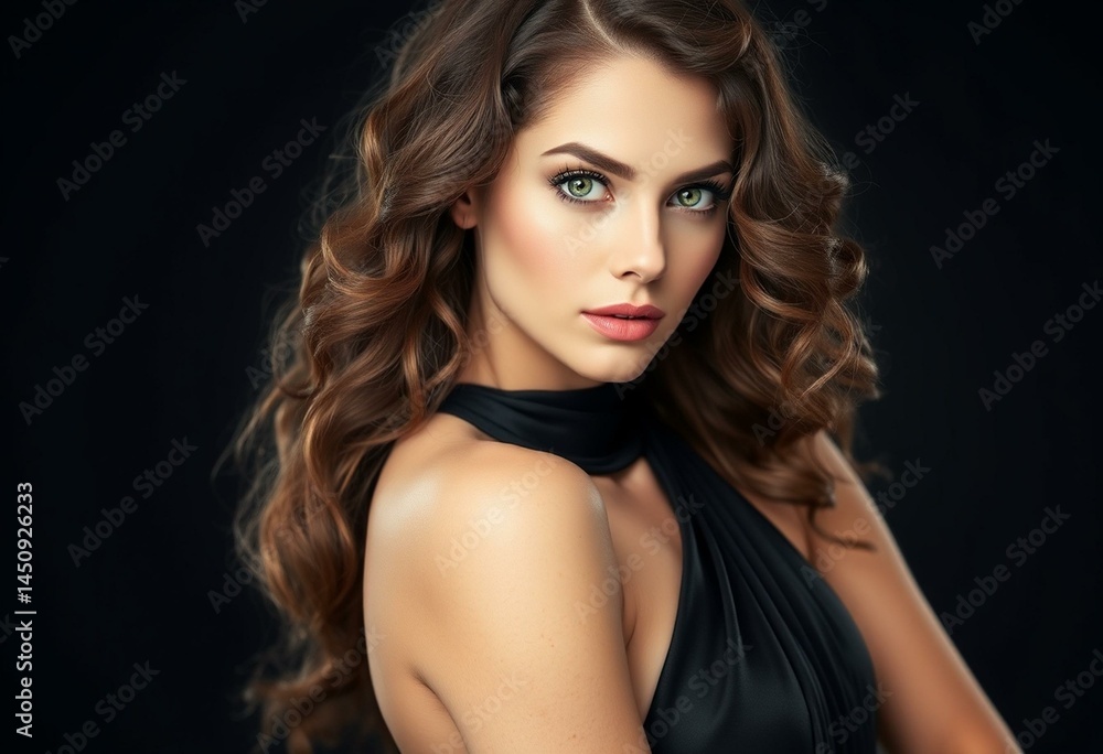 Fototapeta premium Glamorous woman in evening gown