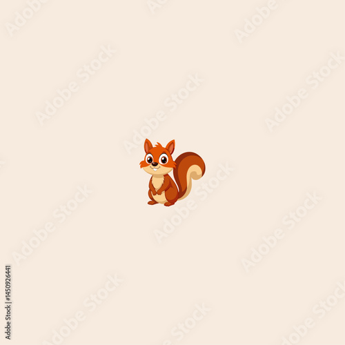Colorful Squirrel icon flat vector design. 