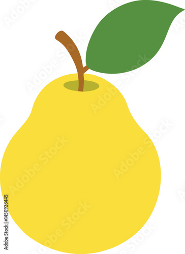 Asian pear vector icon on transparent background