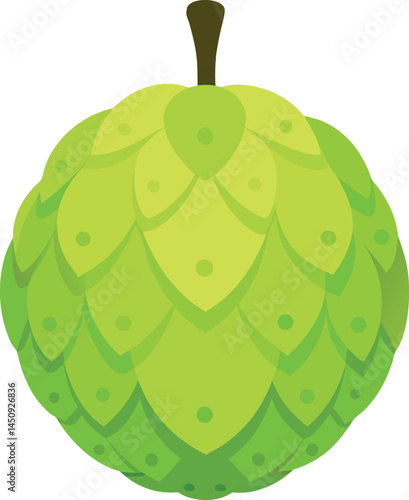 Annona fruit icon on transparent background