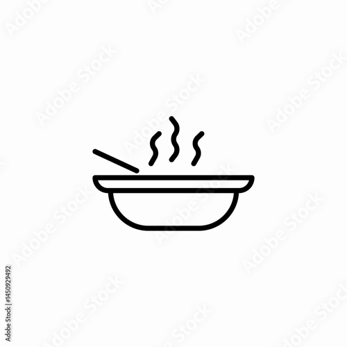 hot soup icon sign vector