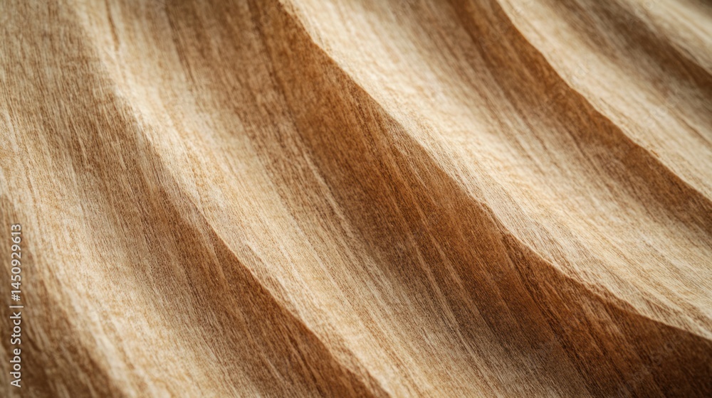 Naklejka premium Abstract Wooden Texture: Brown and Beige Waves