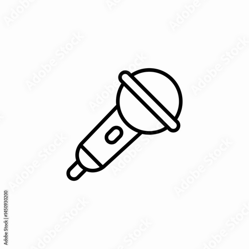 microphone singing icon sign vector
