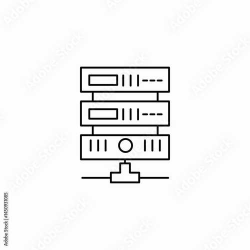 server connection icon sign vector