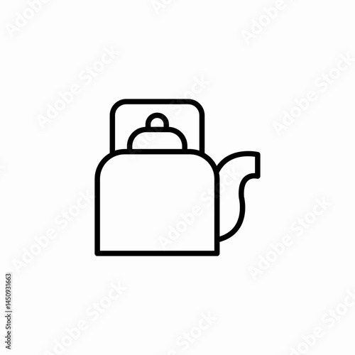 tea pot icon sign vector