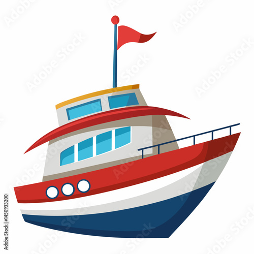 Minimal Yacht Vector on White