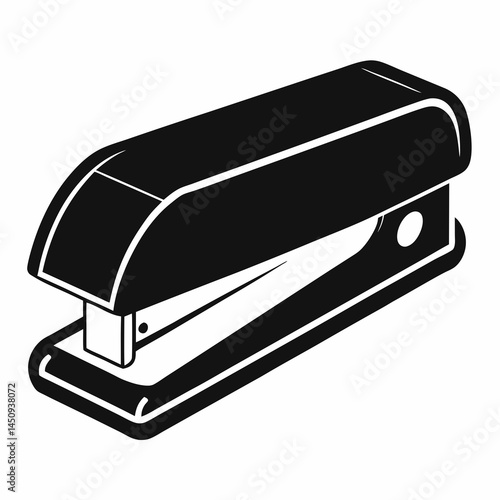 Stapler Vector Illustration, Office Stapling Device, Paper Stapler Graphic