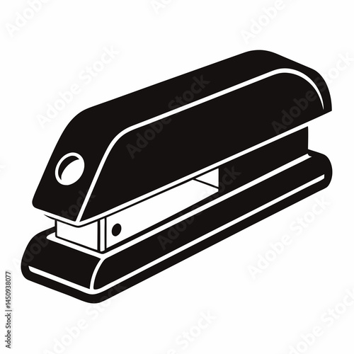 Stapler Vector Illustration, Office Stapling Device, Paper Stapler Graphic
