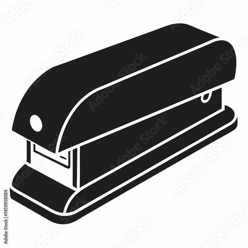 Stapler Vector Illustration, Office Stapling Device, Paper Stapler Graphic