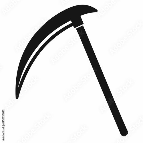 Sickle Vector Illustration for Agriculture, Farming, Harvesting, Traditional Tool Graphic