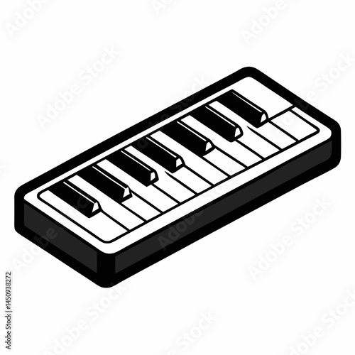  Digital Piano Keyboard Vector for Music Instruments and Entertainment