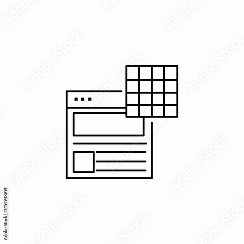 browser page icon sign vector