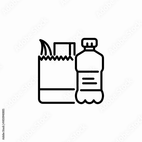 grocery shopping icon sign vector