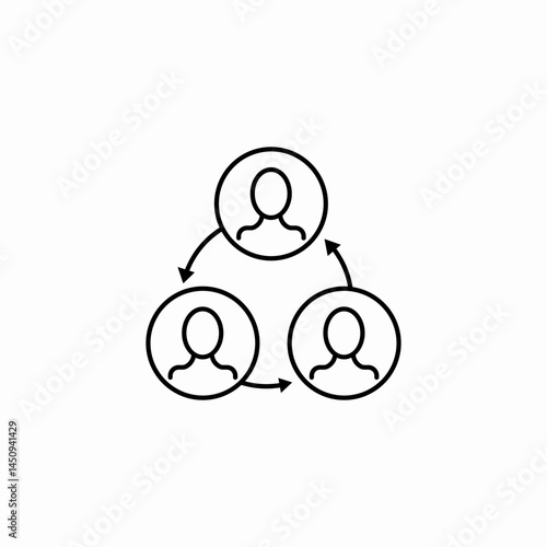 network team icon sign vector