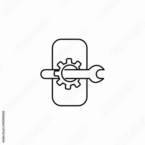 smartphone reset repair icon sign vector