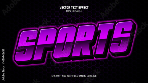 Sport game editable text effect