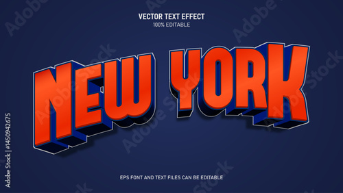 New York text effect,  editable sports style text