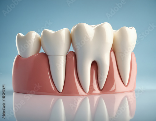 .Graphic image of a person teeth.