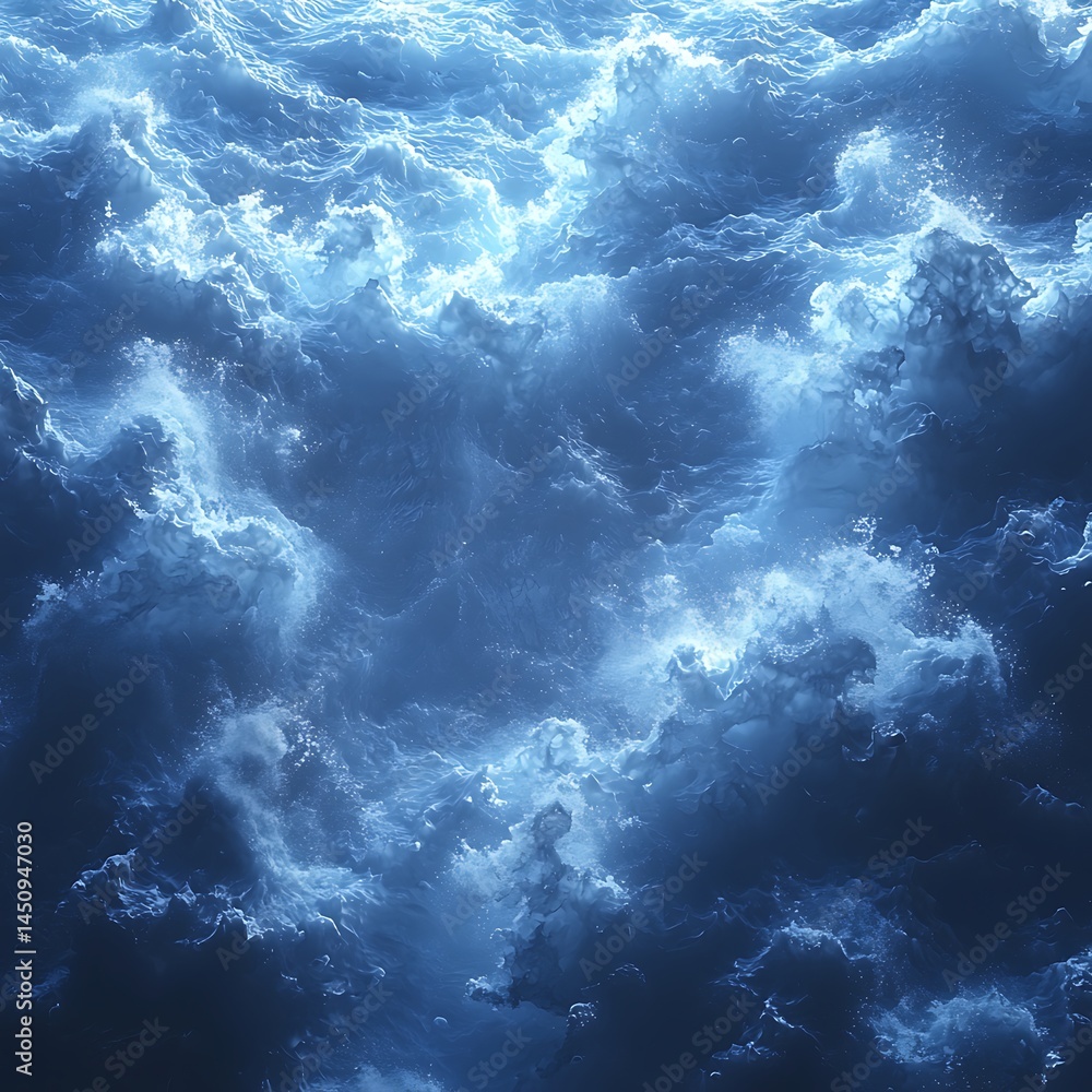 Turbulent, luminous blue cloudscape Turbulent, luminous blue cloudscape