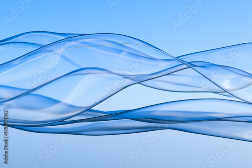 Abstract blue transparent f...