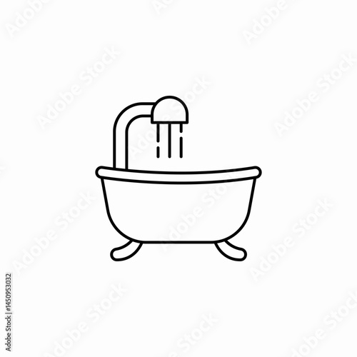 bath shower icon sign vector
