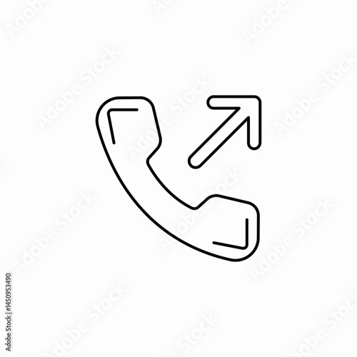 call outgoing icon sign vector