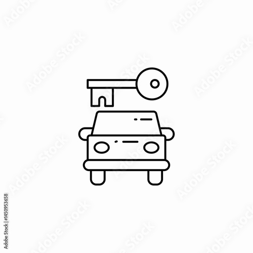 car rental icon sign vector