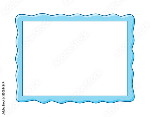 Decorative blue frame isolated vector illustration