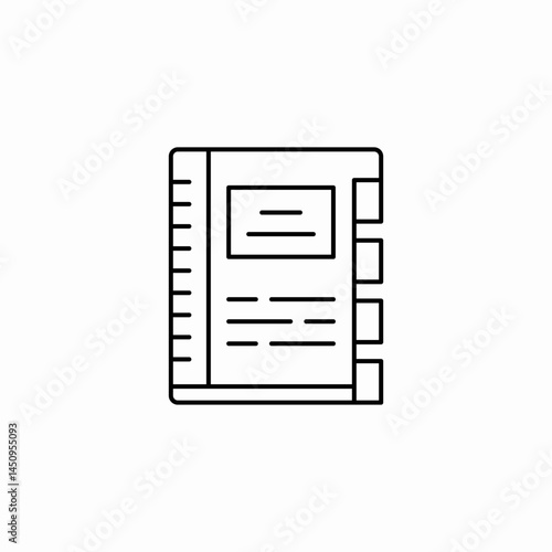 notebook journal icon sign vector