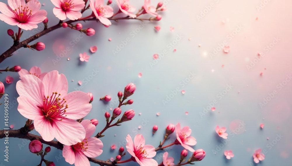Scattered small blossoms, repeating motif, muted tones, leaf, vintage, floral Scattered small blossoms, repeating motif, muted tones, leaf, vintage, floral