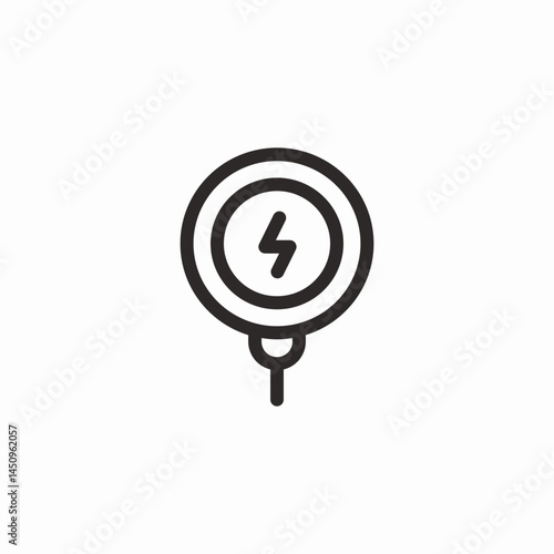 wireless charger icon sign vector