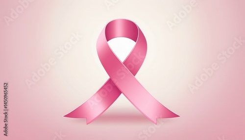 pink ribbon symbol isolated for breast cancer awareness campaign