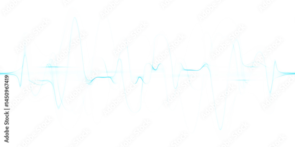 Fototapeta premium Abstract neon color visual music wave frequencies rhythm PNG transparent background isolated graphic resource