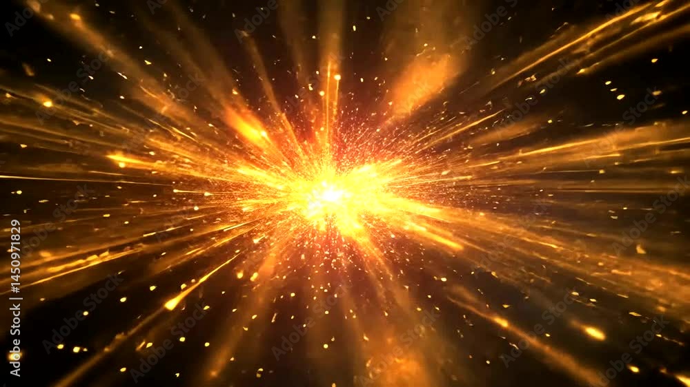 Golden explosion in the darkness Golden explosion in the darkness