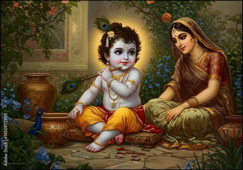 Krishna and Radha Divine Love