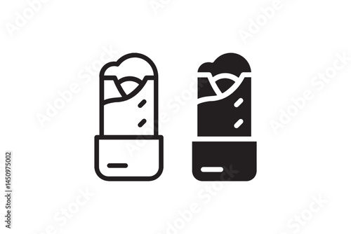 Wrap or burrito icon in vector style Vector
