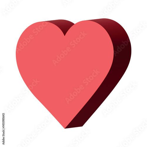 3d heart clipart Single element for design