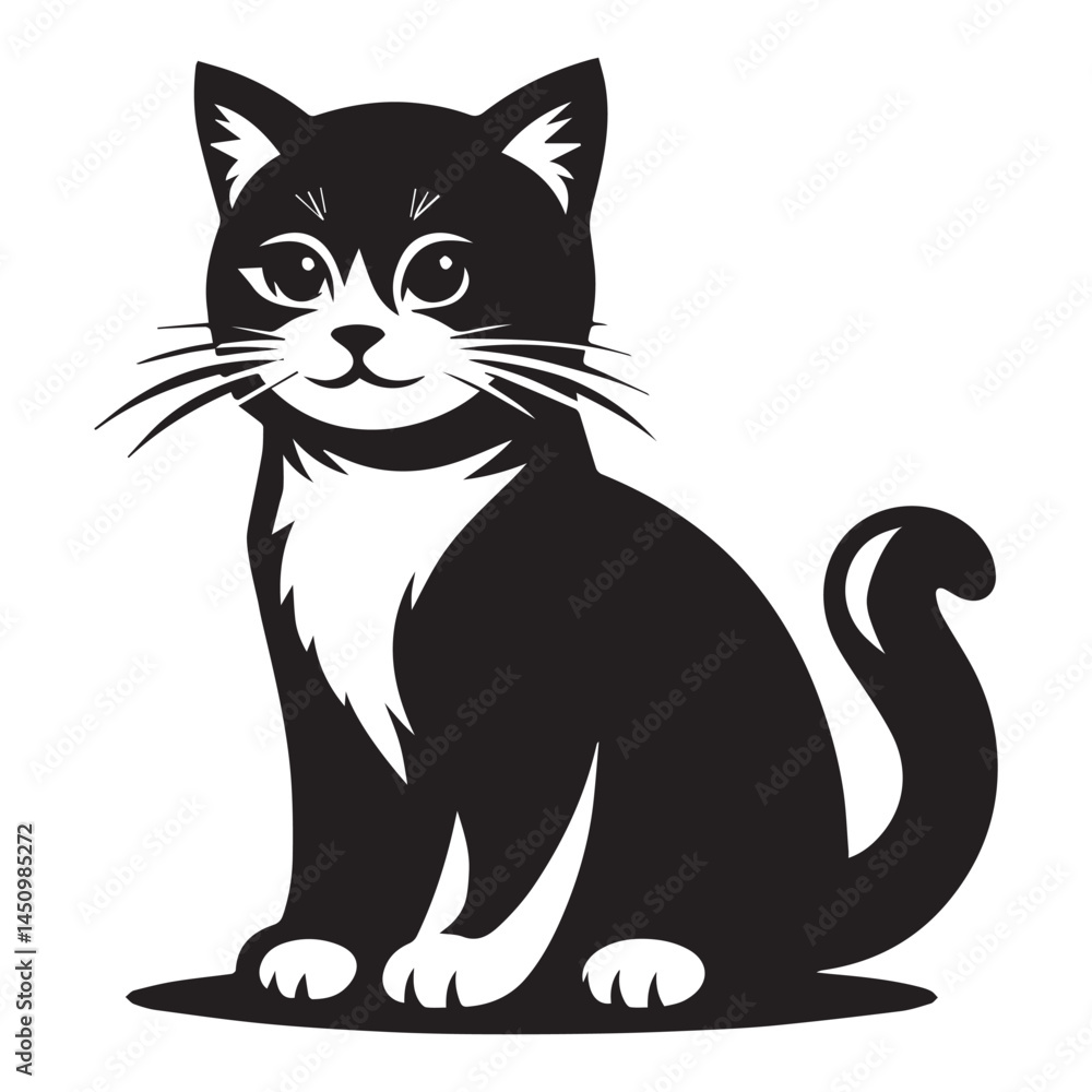 silhouette vector of a cat silhouette vector of a cat