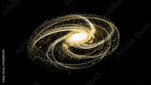 Wallpaper Mural Stunning galaxy spiral formation animation isolated asset, transparent 4K video, alpha channel, ProRes 4444 Torontodigital.ca
