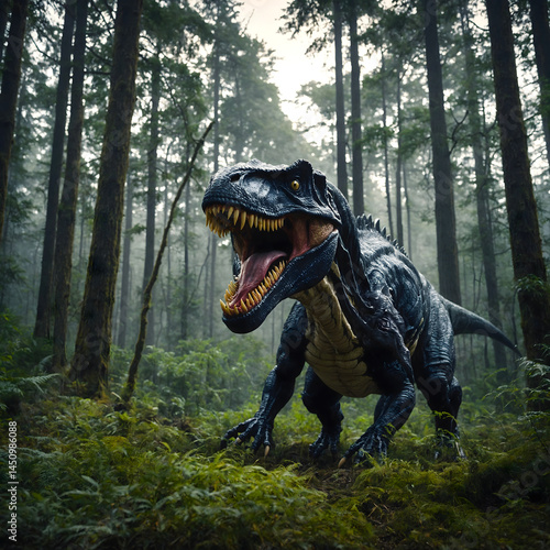 tyrannosaurus rex in the forest
Generative AI