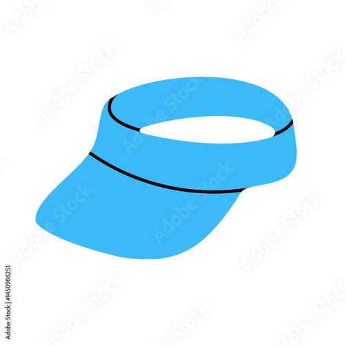 Lightweight blue visor cap with open top, ideal for tennis, golf or sunny weather