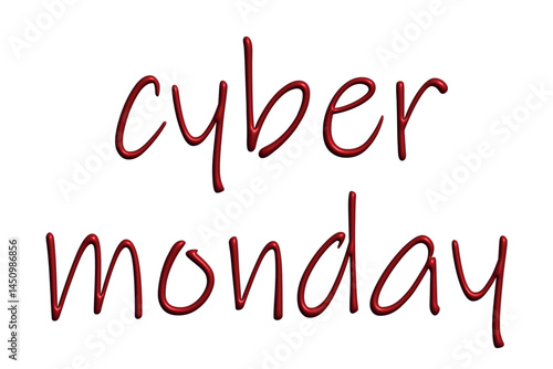 Cyber monday lettering 3d word Template for marketing ad, print, web, banner, poster, flyer
