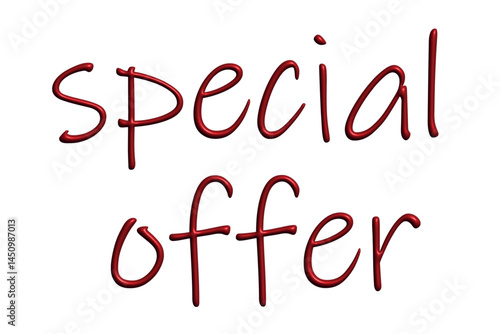 Special offer lettering 3d word Template for marketing ad, print, web, banner, poster, flyer