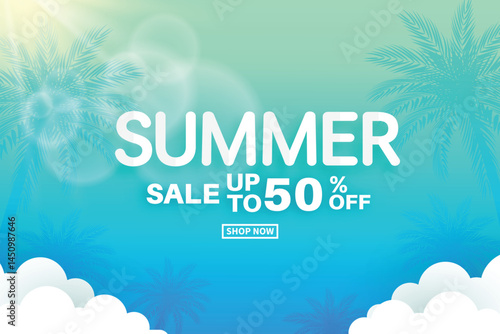 end of season summer sale concept banner