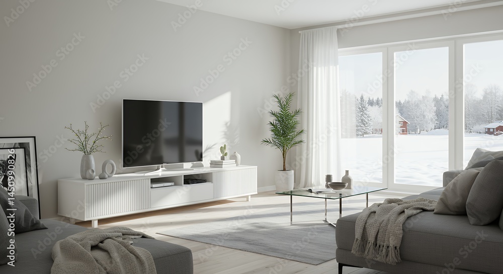 Fototapeta premium Modern living room interior design